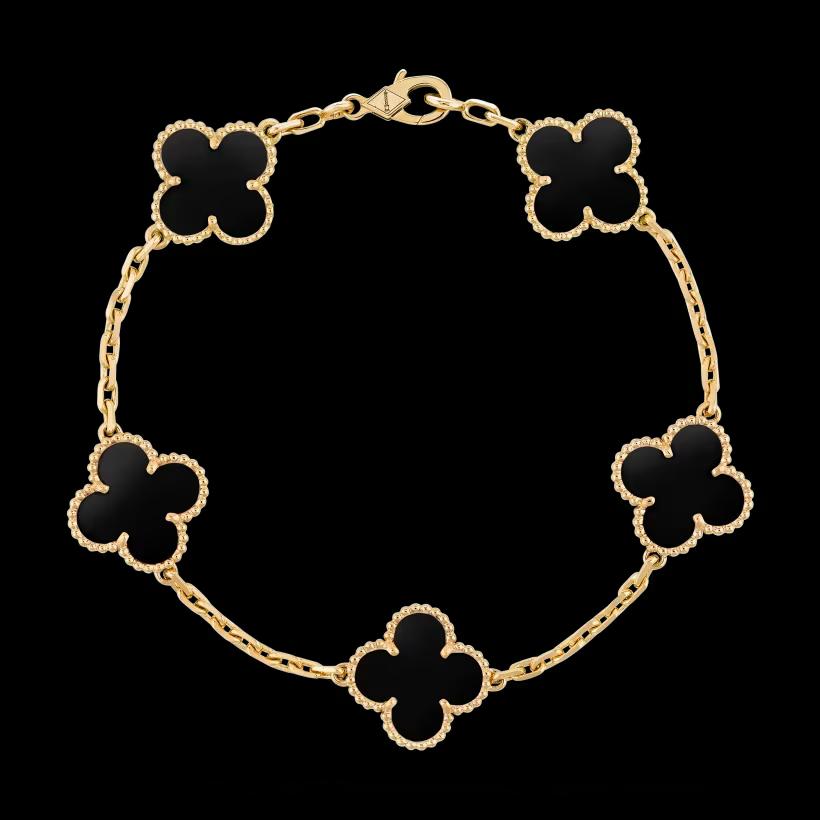 Bracelet Lucky Clover Onyx