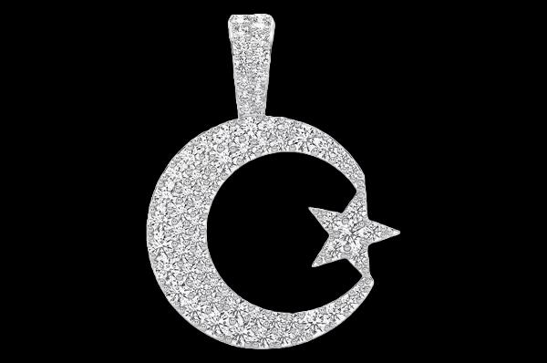 Pendentif Croissant Étoilé