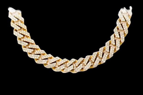 Collier Raised Cuban 9 mm Iced
