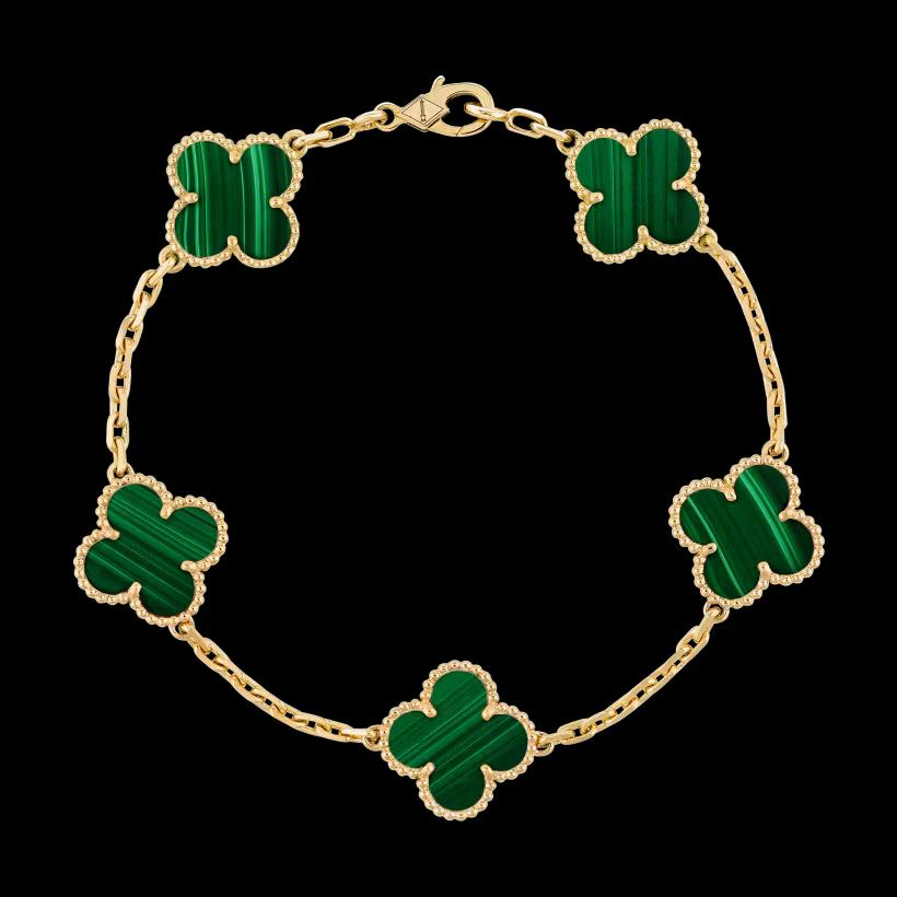 Bracelet Lucky Clover Malachite
