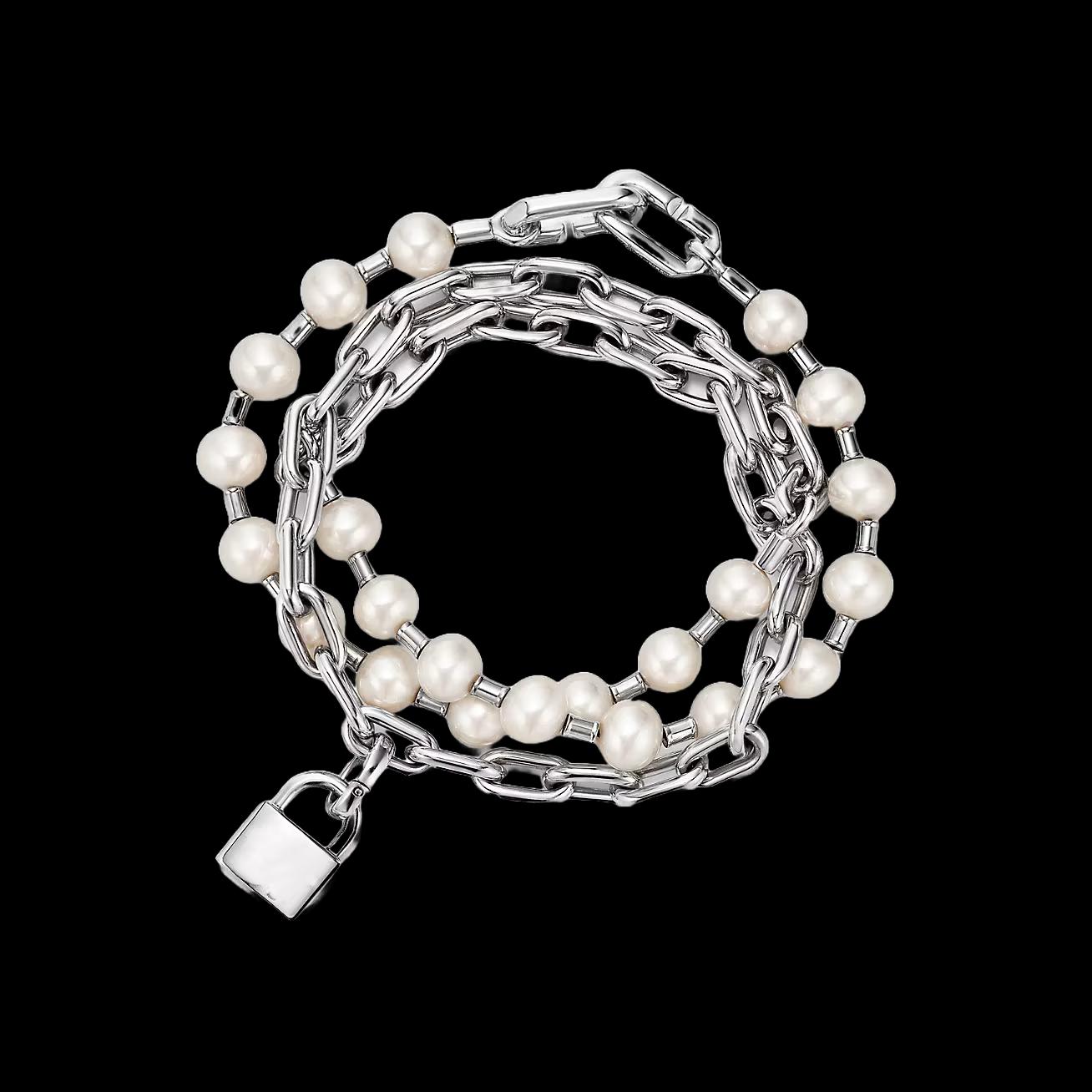 Bracelet Padlock & Pearl