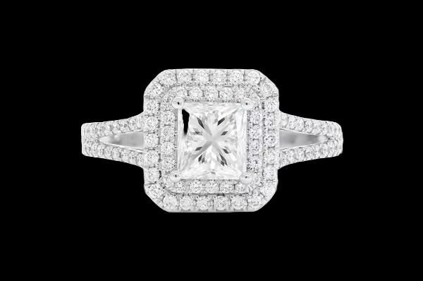 Bague Princess Double Halo