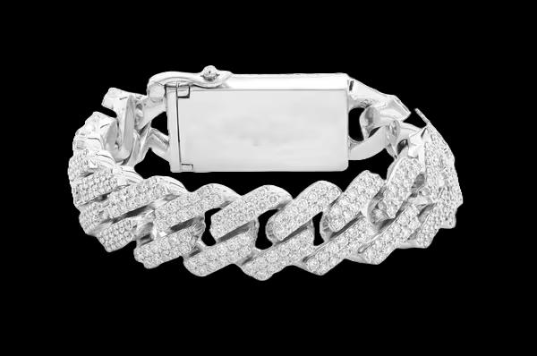 Bracelet Raised Cuban 13 mm Iced