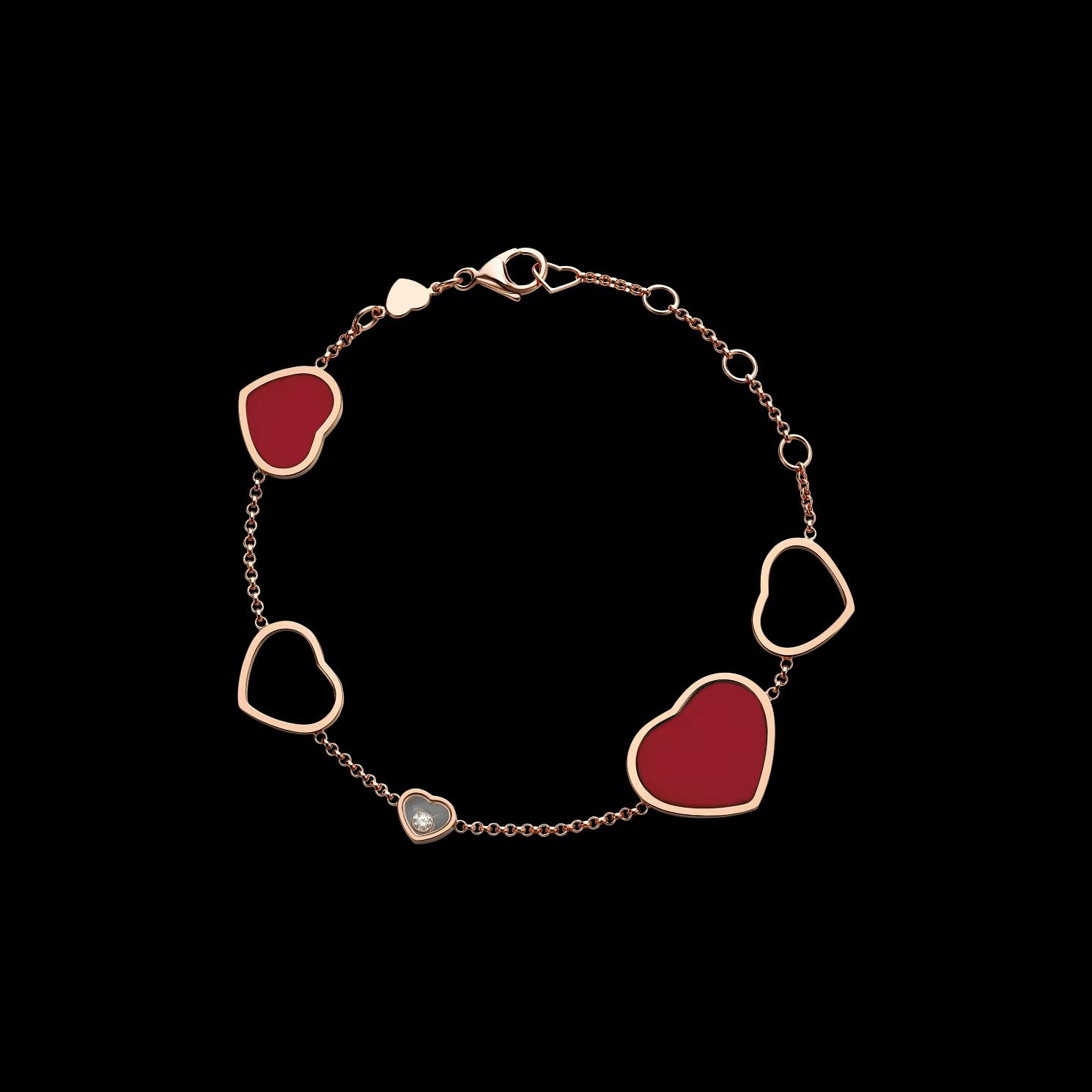 Bracelet Ardent Hearts Cornaline