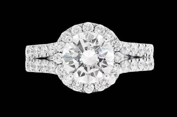 Bague Round Halo Graduated