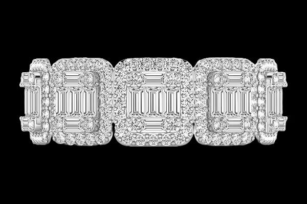 Bague Round Square Baguette