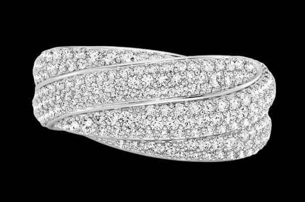 Bague Twisted Pavé